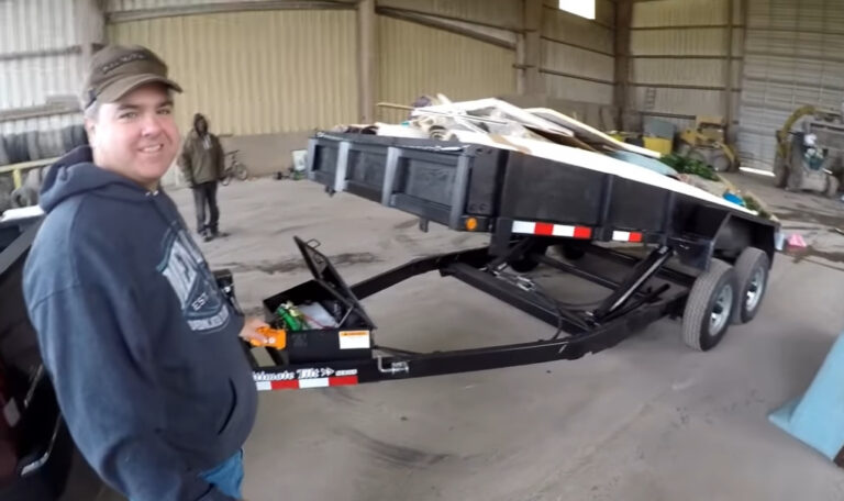 Dump Trailer At The Dump